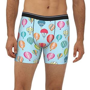 351 Hot Ballon Blauwe Heren Boxers Klassieke Atletische Ondergoed Koel Ondergoed Antibacteriële Ondergoed Trunks, Boxer Slips 1132, L