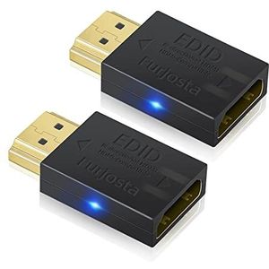 Mini 4K HDMI EDID Emulator Passthrough Adapter Koppeling HDMI Dummy Plug voor Computer Multi-Display Setup Monitor Projector Video Splitter Schakelaar KVM Extender AV-ontvanger 3840x2160@60Hz 2P