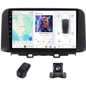 Draadloze Carplay Android 14 Autoradio 2 Din 9 inch autoradio geldt voor Hyundai Encino 2018-2019 met Android Auto GPS-navigatie WIFI 9 inch met Bluetooth FM/Achteruitrijcamera(B,X2)
