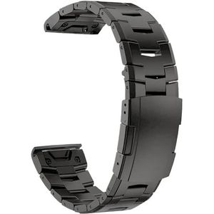 INEOUT Titanium horlogeband QuickFit 26 mm compatibel met Garmin Fenix ​​7X 7 6 6X Pro 5X Plus Mk2 metalen band 22 mm Epix Gen 2 MARQ 955 D2 G1 armband (Color : Dark Gray, Size : QuickFit 26mm)