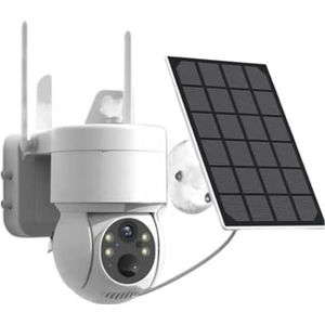 Bewakingscamera, PTZ-camera Zonne-energie Draadloze zonne-energie IP-camera 4MP HD Videobewakingscamera Lange tijd stand-by Ingebouwde batterij Camera uit(Wifi Cam 32G Card)