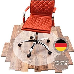 SCHMIEDWERK Bureaustoel, onderlegger, verschillende maten, vloerbeschermingsmat voor bureaustoel, antislip, in transparant melkwit, Made in Germany, 90 cm rond