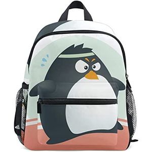 Pinguïn dier baby cartoon peuter rugzak boekentas mini schoudertas voor 1-6 jaar reizen jongens meisjes kinderen met borstband clip fluitje