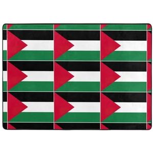 EdWal Palestina vlag print groot tapijt, flanel mat, indoor vloer tapijt tapijt, voor nachtkastje eetkamer decor 203x148 cm