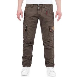 TimeZone RogerTZ Roger Cargobroek voor heren, casual modern, Washed Brown, 36W x 34L
