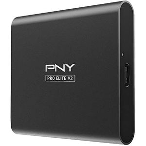 PNY Pro Elite V2 1TB USB 3.2 Gen 2x1 Type-C draagbare solid-state drive (SSD) - (PSD0CS2160-1TB-RB)
