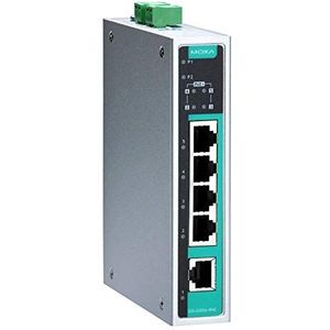 Unmanaged gigabit PoE switch with 4 PoE 10/100/1000BaseT(X) ports, 1 1000BaseX (SFP slot) port, 0 to 60°C
