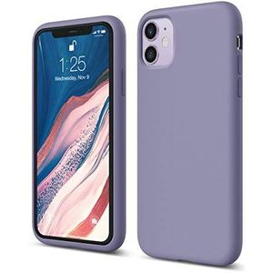 elago iPhone 11 Hoesje van Silicone Case Compatibel met iPhone 11 (6.1"") Hoesje - Premium Silicone, Volledige Bescherming [3-Lagen] Structuur, Verhoogde Rand voor Scherm & Camera (Lavendel Grijs)