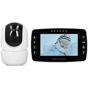 Draadloze Babyfoon, Draadloze 4,3 Inch Lange Afstand Videomonitor Temperatuurweergave voor Woonkamer (EU-stekker)