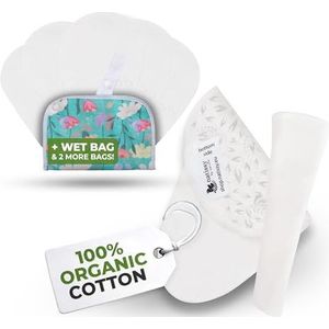 Antislip (Premium) herbruikbare biologische inlegkruisjes voor vrouwen en tieners (Tanga 7-Pack) - Ademende wasbare katoenen stoffen inlegkruisjes voor vaginale afscheiding - houden je fris en droog