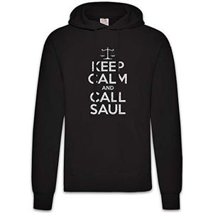 Urban Backwoods Keep Calm And Call Saul Heren Hoodie Hooded Sweatshirt Met Capuchon Zwart Maat M