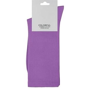 ZSUN Uniseks sokken heren en dames meerkleurig katoenen sokken maat 38-42 code 15558, Licht paars, 38-42