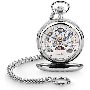 Hermann Jäckle - Zakhorloge Calw skelet voor heren I mechanisch zakhorloge met handlift & PTS9330 skeletwerk I bladwijzer I kwaliteitshandwerk inclusief ketting en reisetui