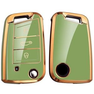 Autosleutel beschermhoes Voor Golf 7 MK7 Voor MK2 Voor Seat Voor Ateca Voor Leon FR Voor Ibiza TPU Auto Flip Key Case Cover Shell Voor Octavia Voor Kodiaq Sleutel Shell(3)