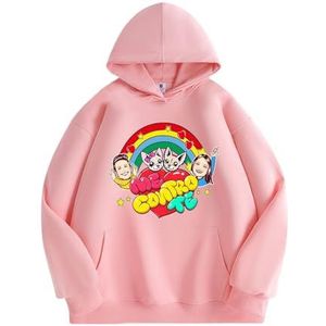 MAOXITCATY Schattige kinderhoodie, katoenen hoodie met cartoonprint geschikt voor jongens en meisjes,Roze,110cm