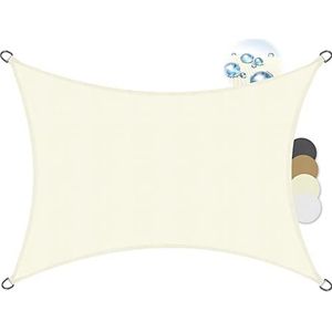 Sol Royal Schaduwdoek Rechthoek 2x3m Creme SolVision PS9 – Zonwering Vierkant met UV-bescherming PES Zonnezeil 200x300m Waterafstotend & Ademende Luifeldoek voor Terras, Tuin