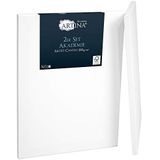 Artina FSC® Schildersdoeken - 2 Stuks - 80x100 cm Academie Canvas Schildersdoek Dubbel Geprimed Doek Gerekt Schildersdoeken Wit