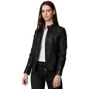 Tazzio Leren jas dames lederen jas echt leer biker look F522, zwart, M