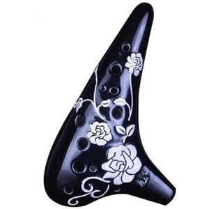 ocarina Fengya Ocarina 12-hole alto C tone relief ceramic ocarina musical instrument student beginner ocarina (Color : 2)