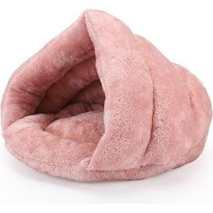 Whiwhi Kattengrot voor binnen, kattentent met wasbaar kussen, zacht en pluizig kattenhuis, opvouwbaar, 2-in-1 multifunctioneel kattennest, draagbaar kattennest 45 x 45 x 41 cm