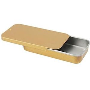 50 stks/pak Metalen Rechthoekige Lege Mini Blikken Doos voor Sieraden Pil Gevallen Draagbare Kleine Cosmetische Container Opbergdoos voor Snoep-Goud