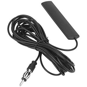 ANT-309 Radio-antenne, autoradio, antenne, patch-antenne, 1 stuk, universele kunststof, auto, FM-radio, antenne, patch, voorruithouder, 5 m, kabel, zwart