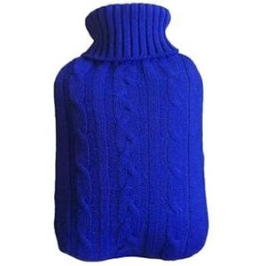 Warmwaterkruik 2000 ml warmwaterzak hoes warmwaterzak naaldhoes draagbare warme handbash doek warme hand zachte zak voor warmwaterflessen warmwaterzak (blauw-2000 ml)