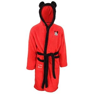 Disney - Mickey Mouse - Badjas - Rood/Zwart - Supersoft Fleece