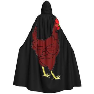 GAGALU Halloween Hooded Robe Mantel Rode Kip Gedrukt Cosplay Kostuum Kerst Heks Vampier Mantel Voor Vrouwen Mannen
