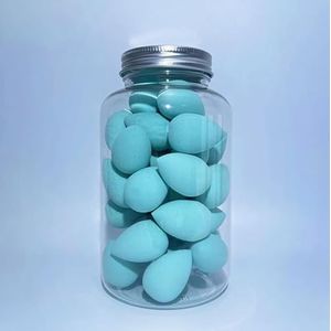 4~100 Stuks Mini Make-Ei Zachte Kleine Cosmetische Bladerdeeg Spons Droog Nat Gebruik Schoonheid Ei Facial Foundation crème Concealer Makeup Tools (Color : 40Pcs Peacock blue)