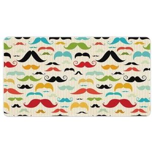 Snor in vintage stijl mode bureau muismat antislip gaming muismat accessoires decor 40 x 75 cm