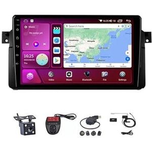Android Double Din Car Stereo 9 Inch Touchscreen Autoradio Autotoebehoren Multimedia Stuurwielbediening met Navigatie Plug And Play Voor BMW E46 M3 318/320/325/330/335 1998-2006(M600S 4G+WIFI 6G+128G)