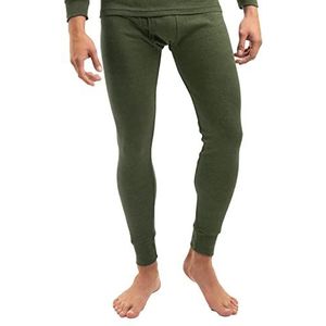 MT Heren ski- en thermische onderbroek winter onderbroek, olijfgroen, L