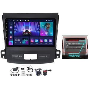 Android 12 2 DIN Autoradio Stereo 10 inch Screen voor Mitsubishi Outlander 2 2005-2013 Carplay Android Auto GPS-navigatie Bluetooth RDS FM DAB+ Radio Stuurbediening Voice Control (Color : B, Size :