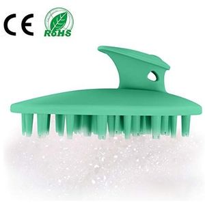 Topchances Haarborstel, Zachte Siliconen Hoofdhuid Massager Shampoo Borstel, Siliconen Hoofd Scrubber Zorg Verbeter Bloedcirculatie, Haargroei en Stress Release voor Vrouwen, Mannen Groen