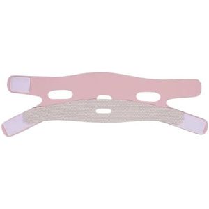 Gezichtsheffende tape, herbruikbaar V-lijnmasker, gezichtsafslankband, elastische bandage voor gezichtsheffen, schoonheidsgereedschap, dubbele kinreductiemiddel (roze)