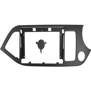 Autoradio-fasciapaneelplaatframe 9 Inch Autoradio-fascia Voor Kia Voor Picanto Voor Morning 2011 2012 2013 2014 2015+ 2 Din Dvd-speler Stereopaneel Dashboardframe Dashboardbekledingframe(Rechter roer)