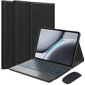 EHLCYS Keyboard Case for OnePlus Pad 11,61 inch 2023 release, afneembaar draadloos Bluetooth 7-kleuren verlicht touchpadtoetsenbord, ultradunne magnetische hoes met meerdere hoeken en muis