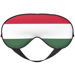 sttung Vlag van Hongarije Print Travel - Friendly Sleep Soft Eye Mask: Compacte, lichtgewicht, verstelbare riem