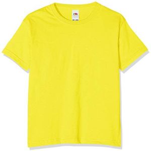 Fruit of the Loom Jongen Valueweight T-shirt voor kinderen, Geel, 14-15 jaar