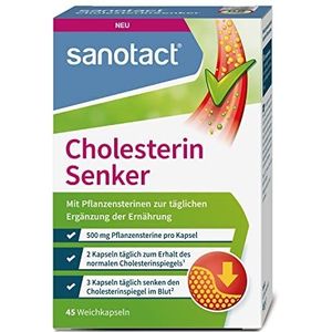 Sanotact - Cholesterolverlagend - Voedingssupplement - 45 Zachte Capsules - 1500 mg Plantensterolen per Dagelijkse Dosis