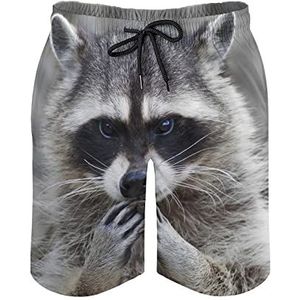 Leuke wasbeer heren zwembroek bedrukt board shorts strand shorts badmode badpakken met zakken M