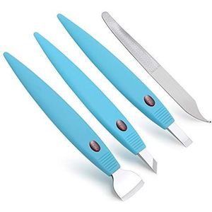 BEZOX Pedicure Scheerapparaten Set - Professionele Eelt Scheerapparaten Voetverzorgingsset - Roestvrijstalen Maïs Harde Huid Dode Huidverwijderaar (Blauw)