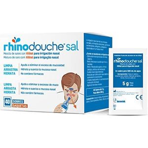 Rhinodouche® Zout - 40 x 5 g zakken bevatten een mengsel van zouten met xylitol voor het uitvoeren van neusirrigatie met het Rhinodouche® apparaat (apparaat niet inbegrepen)