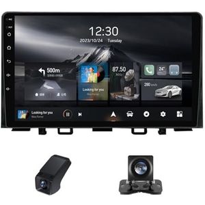 Autoradio 2Din Bluetooth met Carplay en Android Auto,geldt voor Kia RIO YB KX Cross 2016-2020 9inch met touchscreen stereo auto ondersteunt GPS stuurbediening Achteruitrijcamera FM(NF-5)