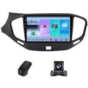 Carplay autoradio 2 Din geldt voor LADA Vesta 2015-2022 met Android Auto Bluetooth 9 inch touchscreen autoradio met FM-radio/RDS DSP GPS stuurwielbediening+ achteruitrijcamera(C10)