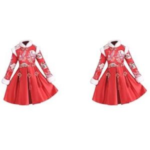 Siepificius 2 set Chinese Traditionele Meisjes Jurk Winddicht voor Cosplay Kostuum Lunar Nieuwjaar 110 cm