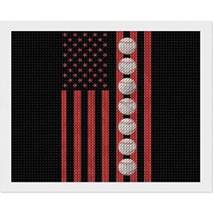 USA Baseball Vlag Diamant Art Volledige Boor Diamant Foto Schilderen Kits voor Thuis Muur Decor 40 cm x 50 cm