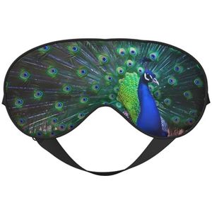Pauw Unisex elastische verstelbare gesp ontwerp verduisterende slaap oogmasker voor thuis reizen yoga kantoor dutje