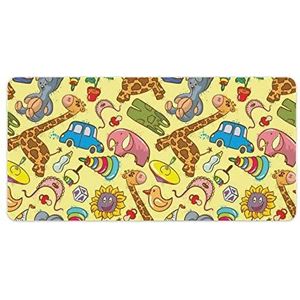 Giraffe Olifant Speelgoed Mode Bureau Muismat Antislip Gaming Muismat Accessoires Decor 30x60cm